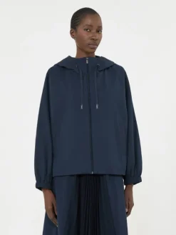 Technical fabric windbreaker - NAVY