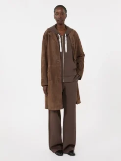Technical jersey zip-up sweatshirt - CHOCOLATE