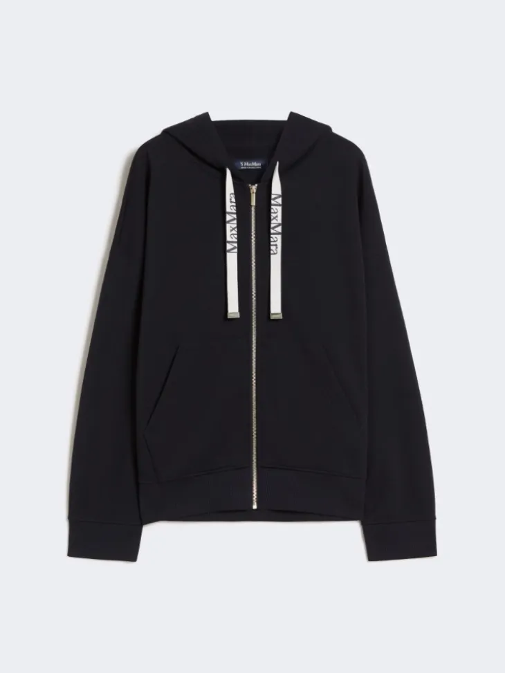 Technical jersey zip-up sweatshirt - ULTRAMARINE