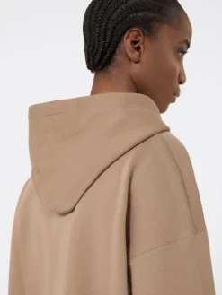 Technical jersey zip-up sweatshirt - CAMEL