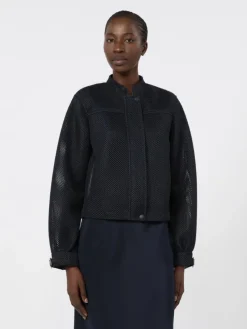 Technical mesh boxy jacket - ULTRAMARINE