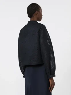 Technical mesh boxy jacket - ULTRAMARINE
