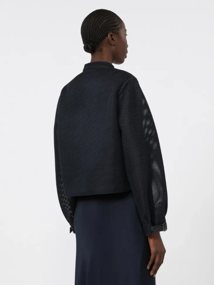 Technical mesh boxy jacket - ULTRAMARINE