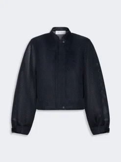 Technical mesh boxy jacket - ULTRAMARINE