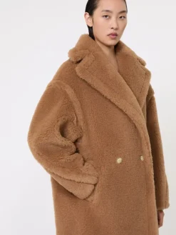 Teddy Bear Icon Coat - CAMEL