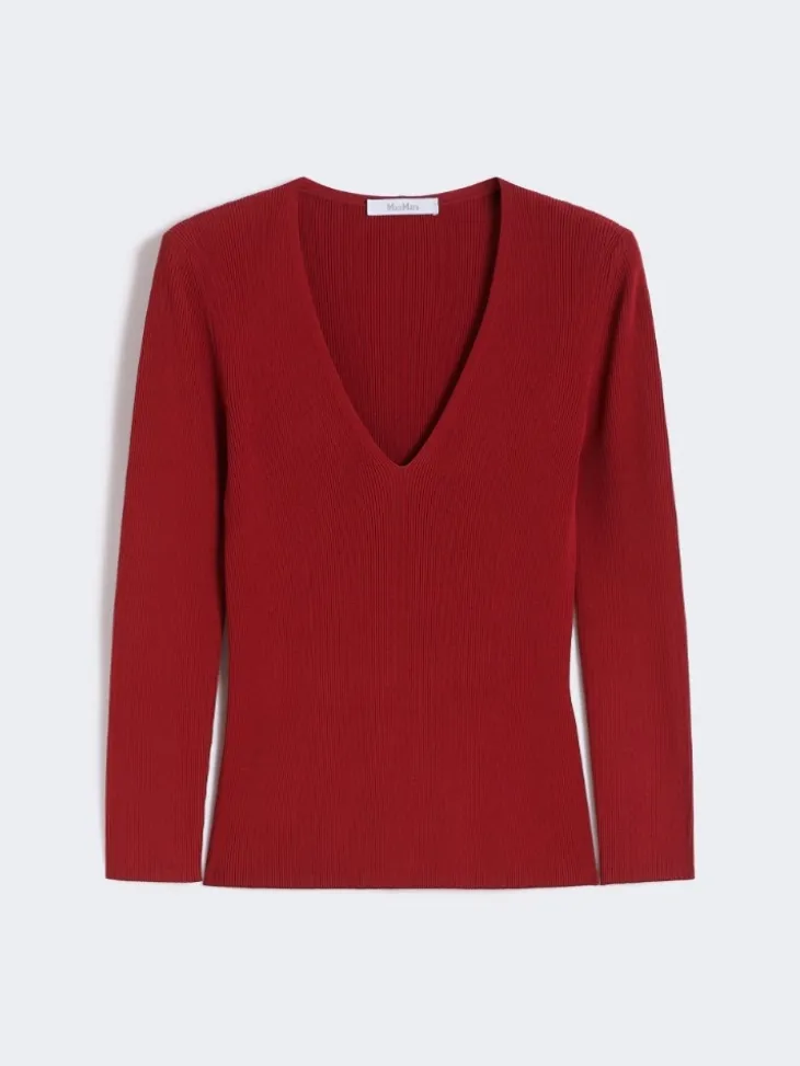 Viscose blend yarn jumper - RED