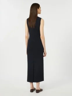 Viscose crêpe sheath dress - ULTRAMARINE