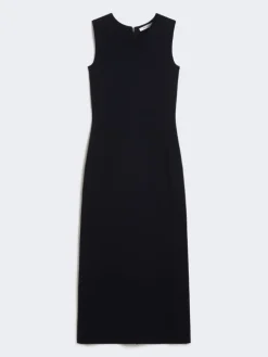 Viscose crêpe sheath dress - ULTRAMARINE