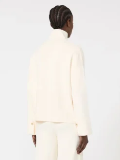 Viscose crêpe yarn cardigan - IVORY