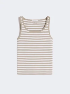 Viscose crêpe yarn sleeveless jumper - PINK