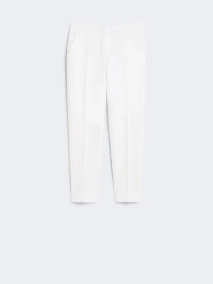 Viscose jersey trousers - WHITE