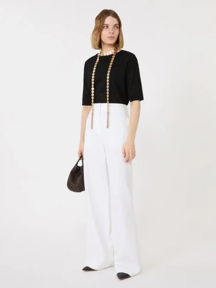 Viscose yarn jumper - BLACK