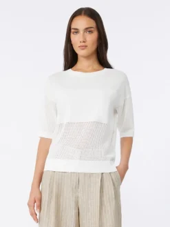 Viscose yarn jumper - OPTICAL WHITE