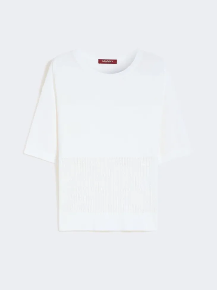 Viscose yarn jumper - OPTICAL WHITE