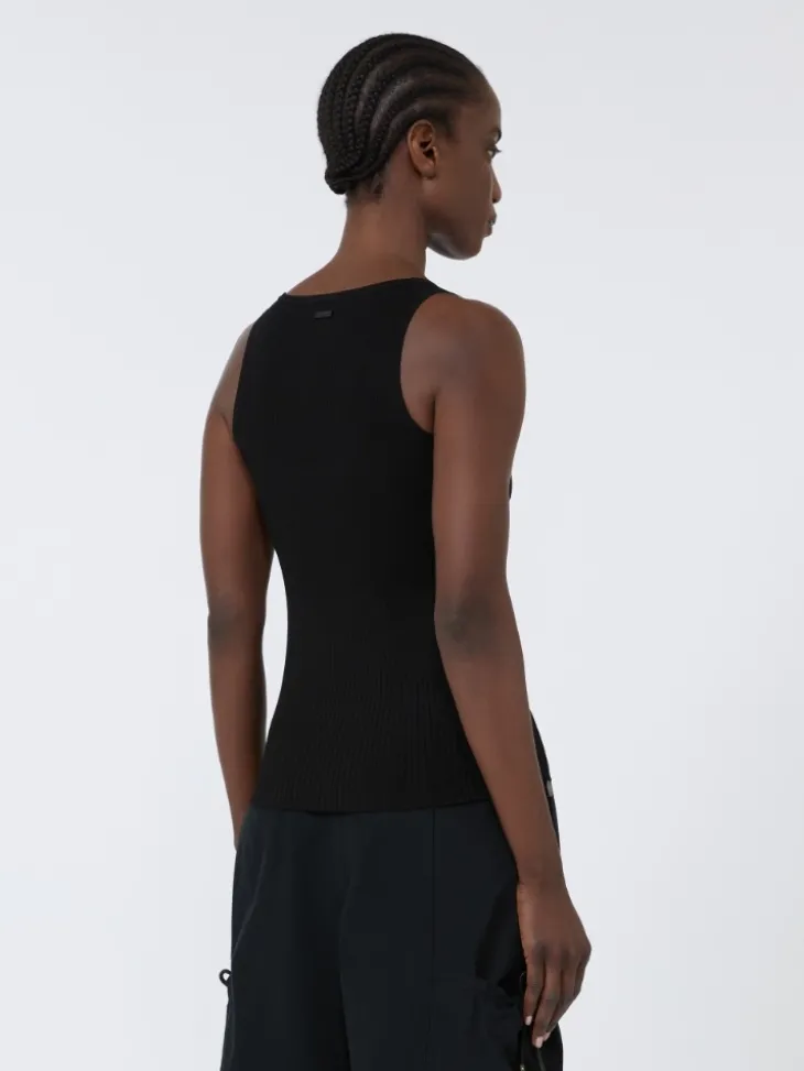 Viscose-blend yarn top - BLACK