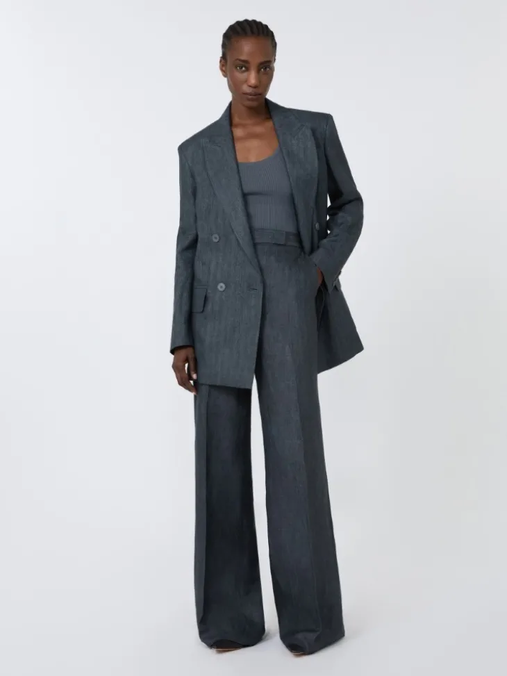 Viscose-blend yarn top - DARK GREY