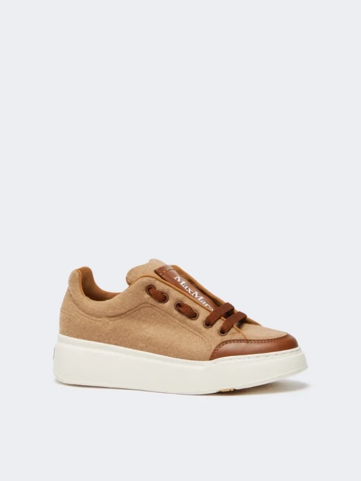 Water-repellent camel sneakers - CAMEL