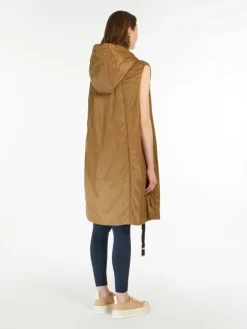 Water-repellent canvas gilet - CARAMEL