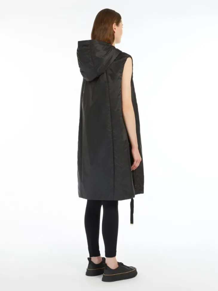 Water-repellent canvas gilet - BLACK