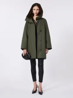 Water-repellent canvas parka - KAKI