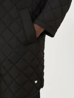 Water-repellent fabric padded parka - BLACK