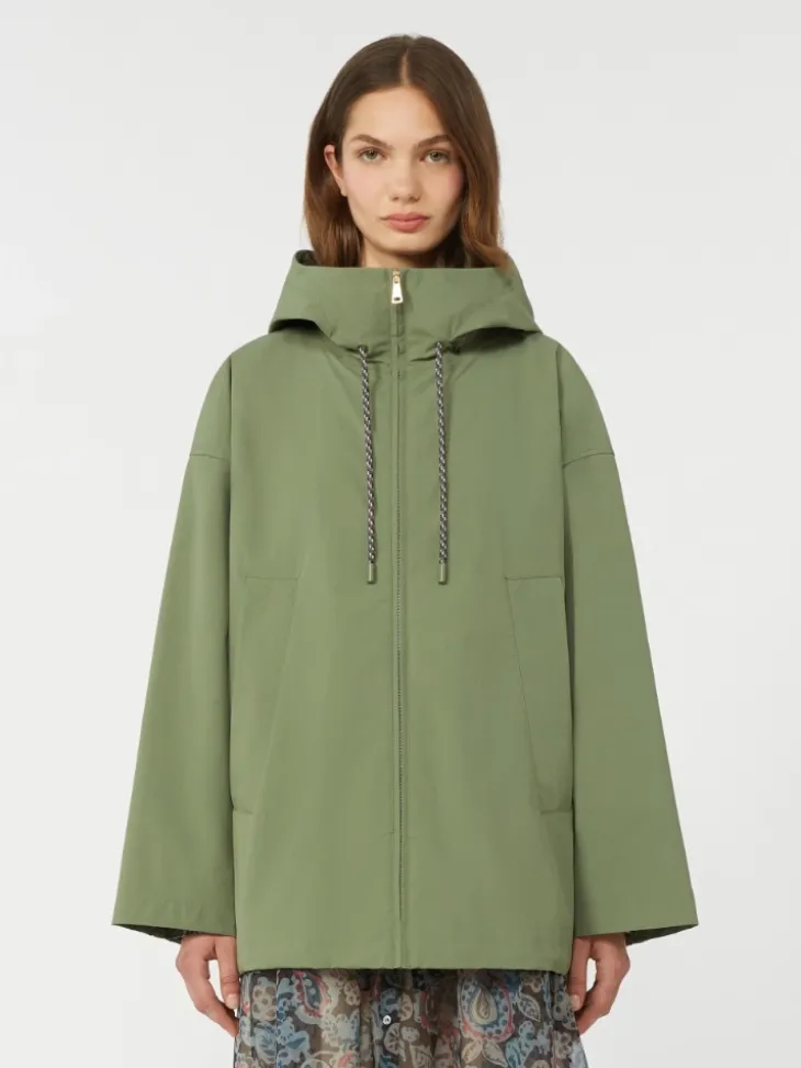 Water-repellent fabric windbreaker - OLIVE GREEN