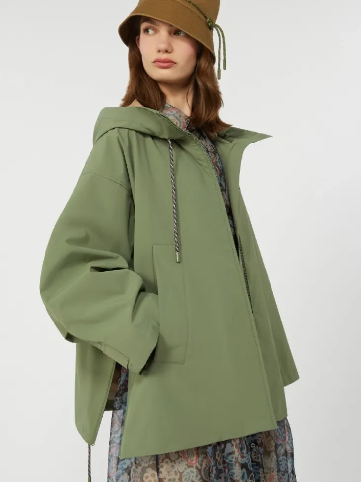 Water-repellent fabric windbreaker - OLIVE GREEN
