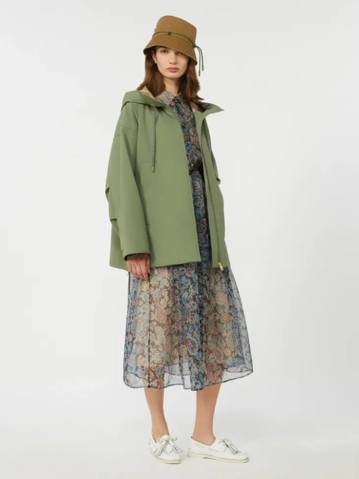 Water-repellent fabric windbreaker - OLIVE GREEN