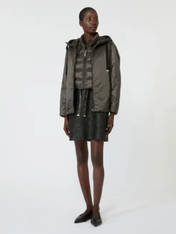 Water-repellent padded cropped gilet - KAKI