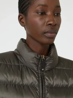 Water-repellent padded cropped gilet - KAKI
