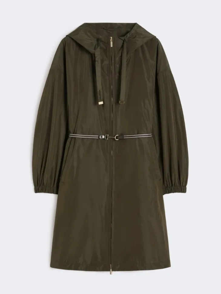 Water-repellent taffeta parka - GREEN