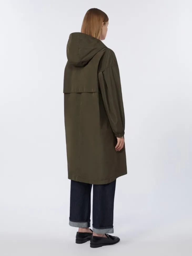 Water-repellent taffeta parka - GREEN
