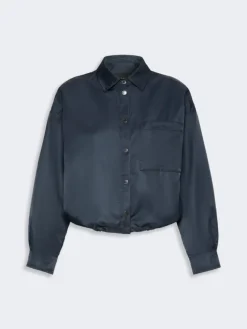 Water-repellent twill jacket - NAVY