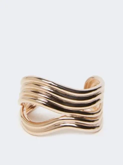 Wavy metal bracelet - BRONZE
