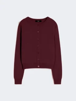 Wool and cashmere cardigan - BORDEAUX