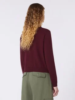 Wool and cashmere cardigan - BORDEAUX