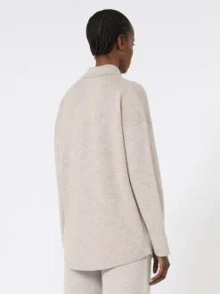 Wool and cashmere cardigan - BEIGE
