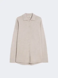 Wool and cashmere cardigan - BEIGE
