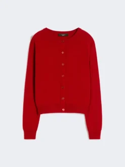 Wool and cashmere cardigan - RED