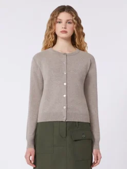 Wool and cashmere cardigan - TURTLEDOVE
