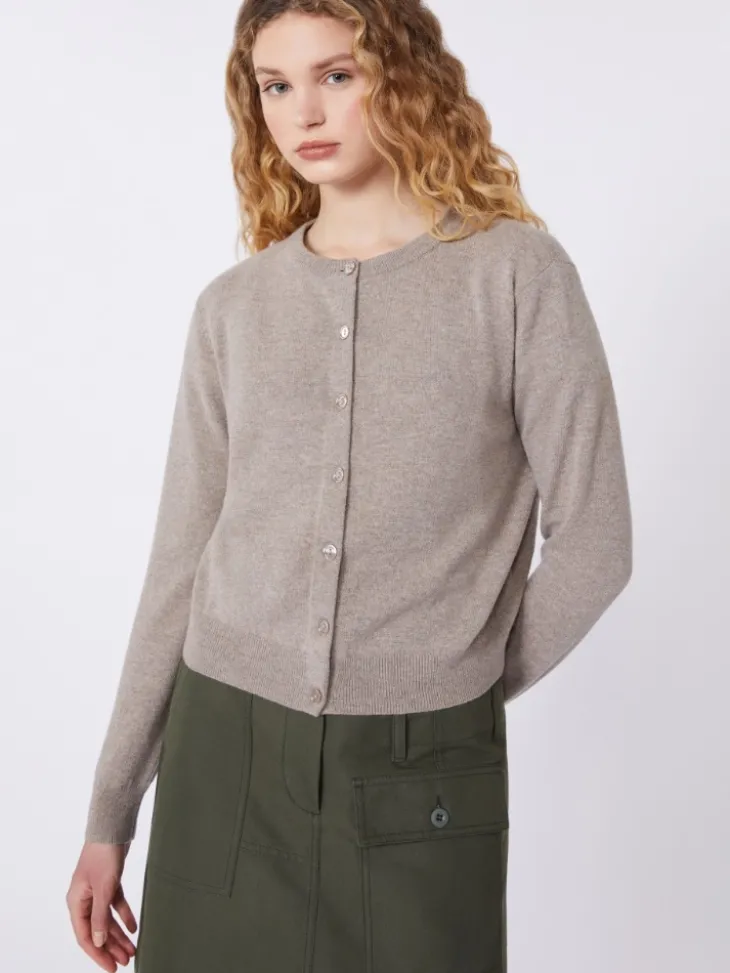 Wool and cashmere cardigan - TURTLEDOVE