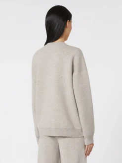 Wool and cashmere crew-neck sweater - BEIGE
