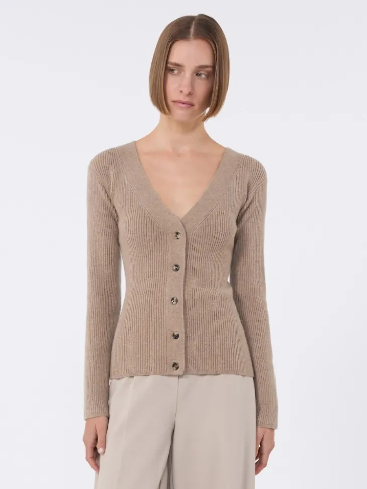 Wool and cashmere jumper - SAND