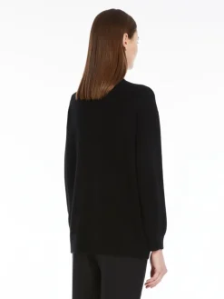 Wool and cashmere jumper - BLACK