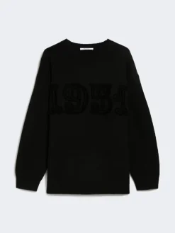 Wool and cashmere jumper - BLACK