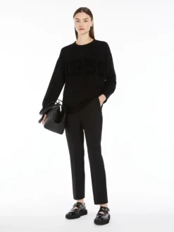 Wool and cashmere jumper - BLACK