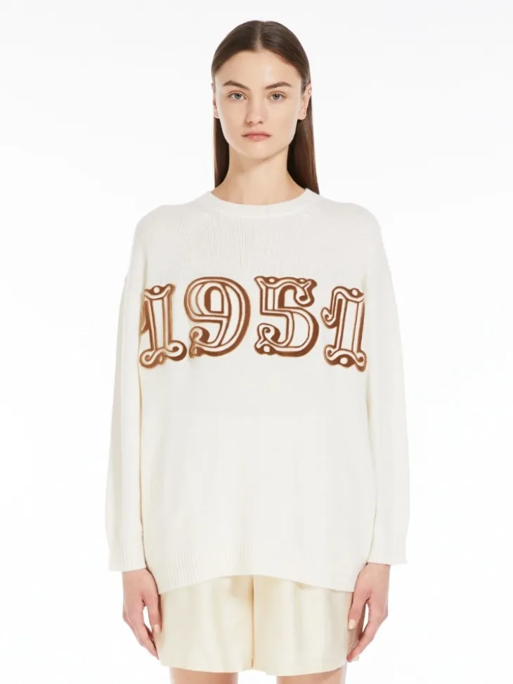 Wool and cashmere jumper - WHITE