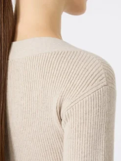 Wool and cashmere jumper - BEIGE