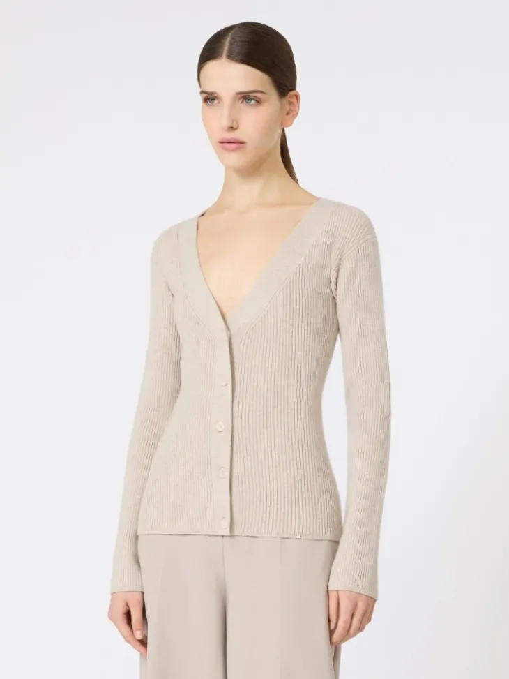Wool and cashmere jumper - BEIGE