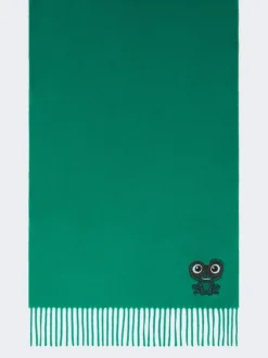 Wool and cashmere stole - EMERALD